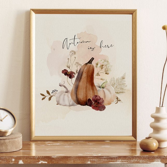 Affiche Botanique de citrouille d'automne (Créateur téléchargé)