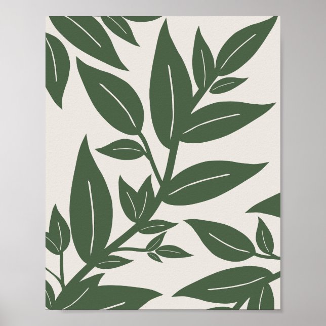 Affiche Botanique Feuille verte (Devant)