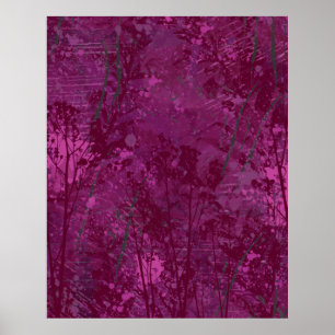 Affiche botanique rose moderne