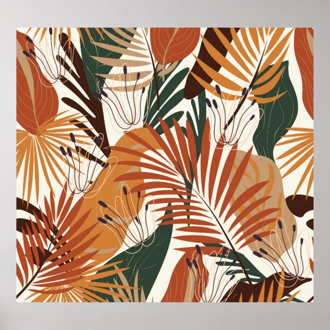 Affiche Botaniques Abstraites : Canvas Blanches (Devant)