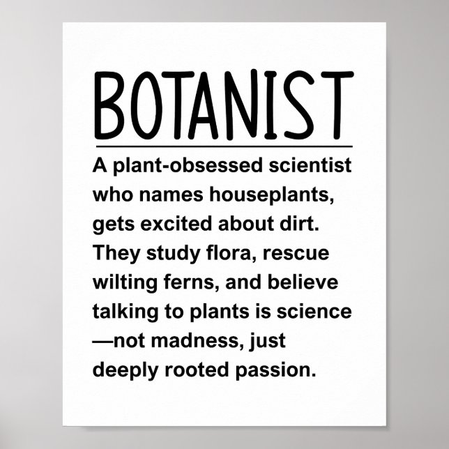 Affiche Botaniste (Devant)