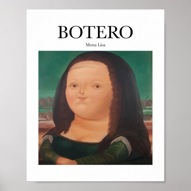 Affiche Botero - Mona Lisa (Devant)