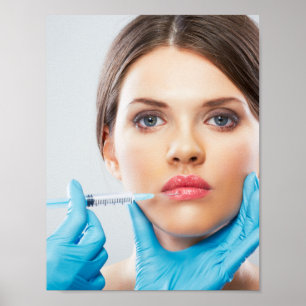 Affiche Botox and filler injections by aesthetic doctor
