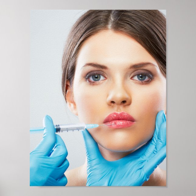 Affiche Botox and filler injections by aesthetic doctor (Devant)