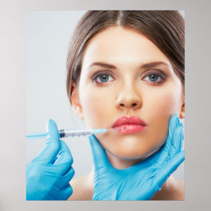 Affiche Botox and filler injections by aesthetic doctor