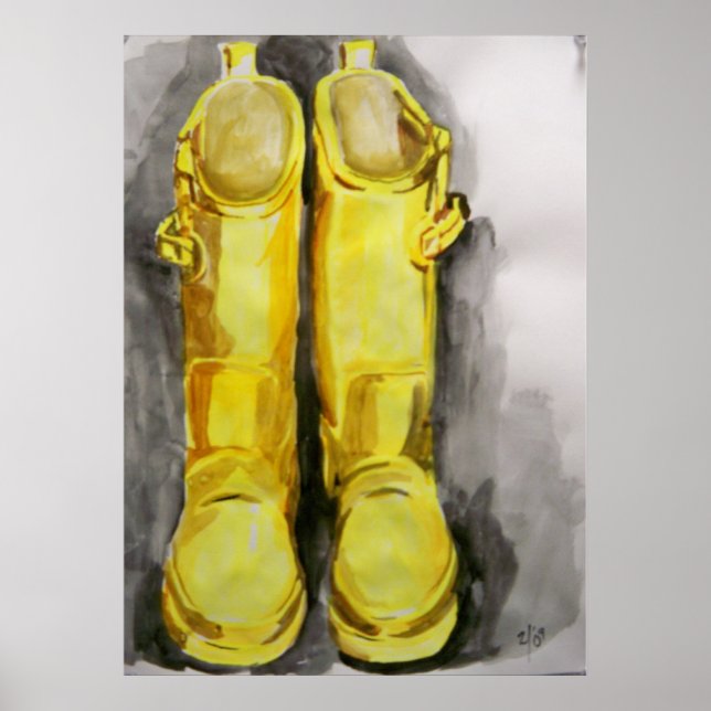 Affiche Botte de pluie jaune 4 (Devant)
