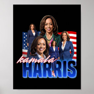 Affiche Botte du drapeau américain Harris