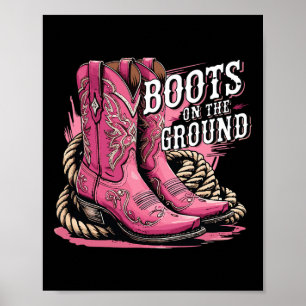 Affiche Bottes Au Sol Line Danser Queens Black Grou