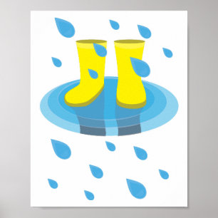 Affiche Bottes de pluie