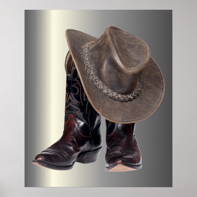 Affiche Bottes et Casquette de cowboy (Devant)