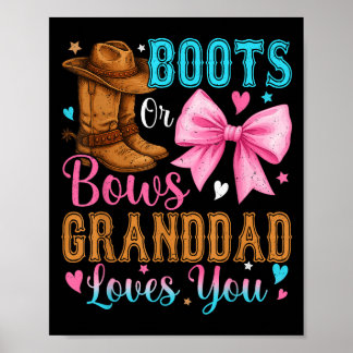 Affiche Bottes Ou Bows Grand-père Vous Aime Genre Révéler 