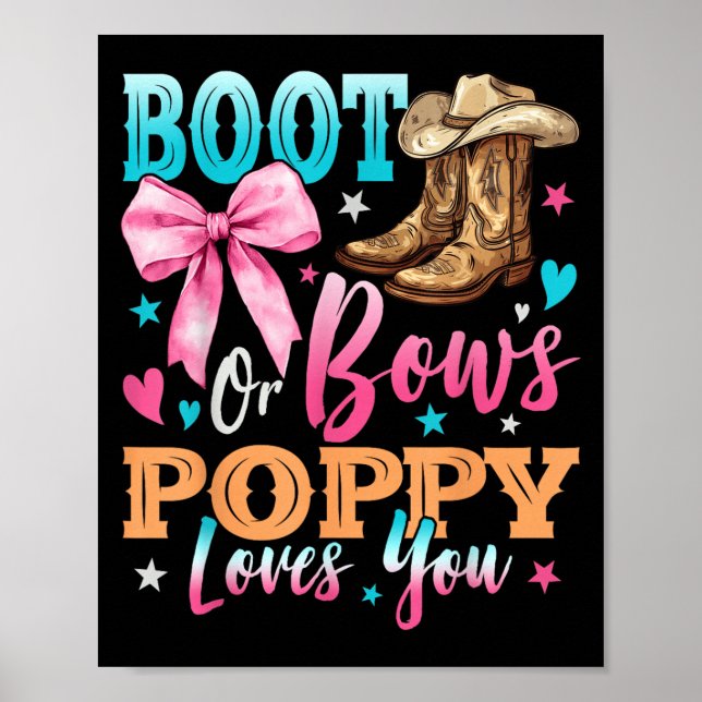 Affiche Bottes Ou Bows Ppy Vous Aime Genre Révéler Famille (Devant)