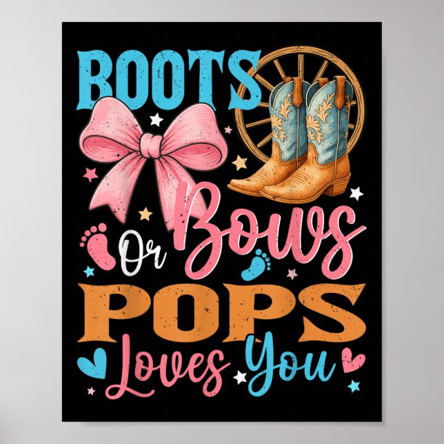 Affiche Bottes Ou Bows Ps Vous Aime Genre Révéler Famille (Devant)