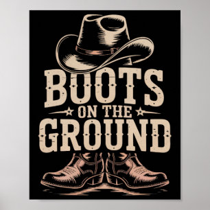 Affiche Bottes Sur La Ligne De Danse Ligne De Danse Ligne