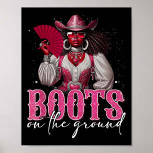 Affiche Bottes Sur Le Sol JunetDix Black Cowgirl Weste