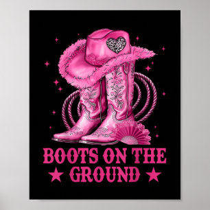Affiche Bottes Sur Le Terrain Boot Cowboy Western Cowgirl 
