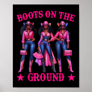 Affiche Bottes sur le terrain Bottes Cowboy Western Cowgir