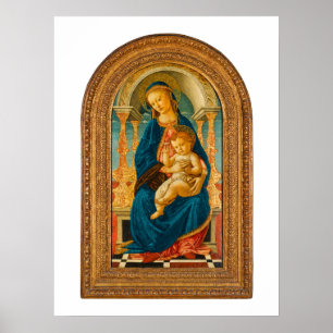 Affiche Botticelli (1445-1510) Madonna & Child Enthroned