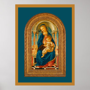 Affiche Botticelli (1445-1510) Madonna & Child Enthroned