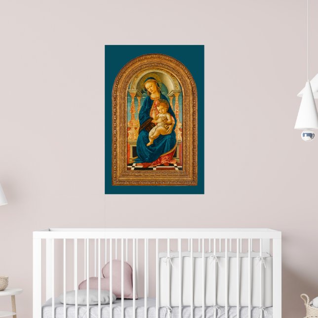 Affiche Botticelli 1445-1510 Vierge et enfant intronisé (Pépinière 2)