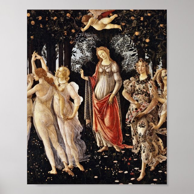 Affiche Botticelli - La Primavera .Spring (Devant)