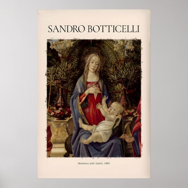 Affiche Botticelli Madonna avec Saints Bardi Altarpiece (Devant)