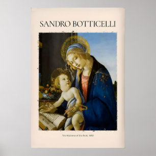 Affiche Botticelli Madonna du Livre Art Imprimé Vierge