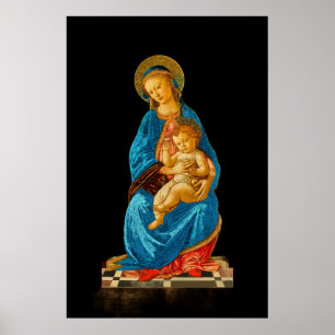Affiche Botticelli Madonna et l'enfant intronisé