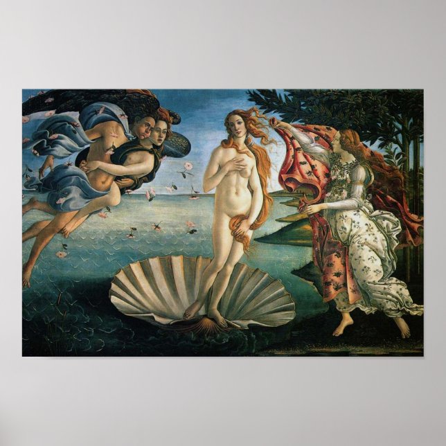 Affiche Botticelli naissance de Vénus (Devant)