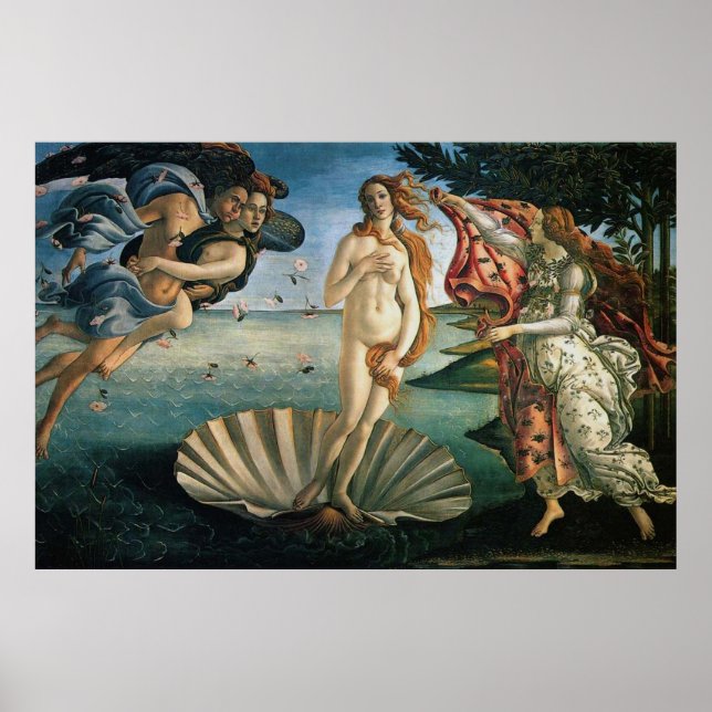 Affiche Botticelli naissance de Vénus (Devant)