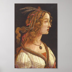 Affiche Botticelli-Portrait de la jeune Simonetta Vespucci