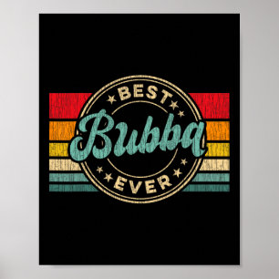 Affiche Boubba jamais Vintage Fête des pères rétro cadeau