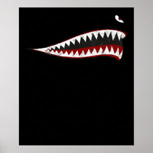 Affiche Bouche De Requin Volant Tigers - Cadeaux Pour Amat