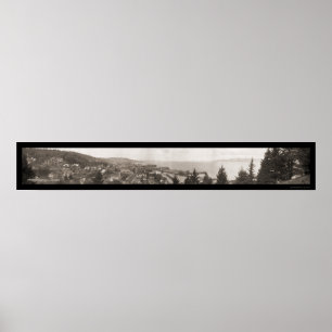 Affiche Bouche du fleuve Columbia photo 1914 d'Astoria,
