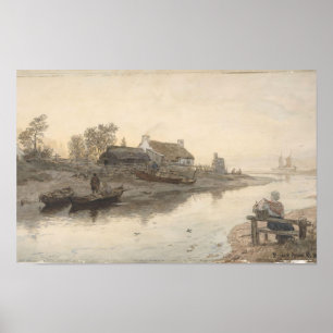 Affiche Bouche fluviale à Brodick, Arran, Écosse (1877)