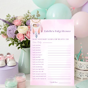 Affiche Boucher de Baby shower Watercolor Dreamcatcher