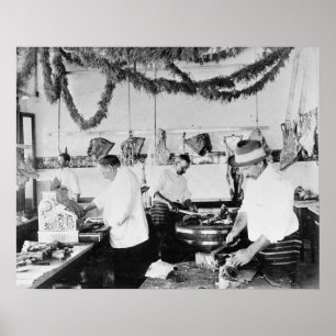 Affiche Boucherie, 1895. Photo ancienne