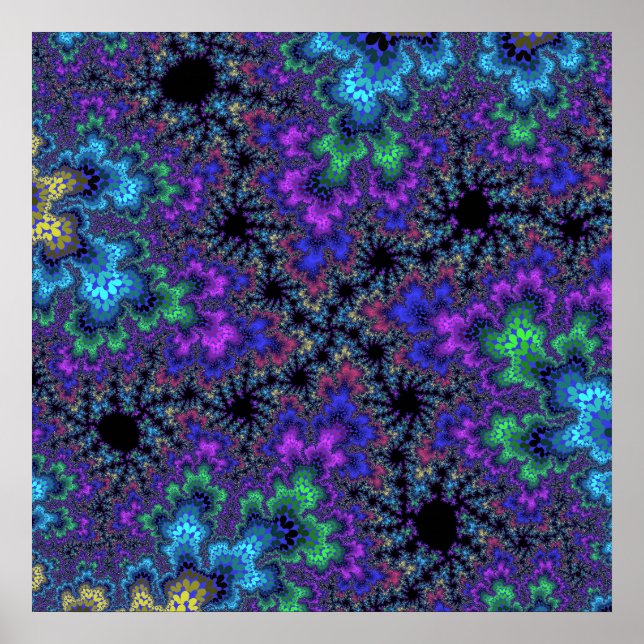 Affiche Bouclier d'aquarelle violet (Devant)