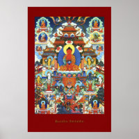 Bouddha Amitabha Série d'affiches d'art religieux