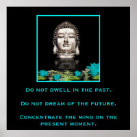 Bouddha avec une citation inspirante sur la concen