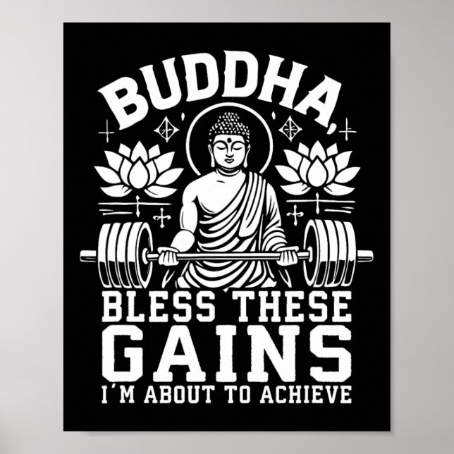 Affiche Bouddha bénisse ces gains que je suis sur le point (Devant)