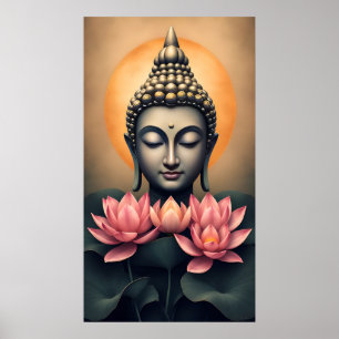 Affiche Bouddha Bouddhisme Zen Spiritualité Paix