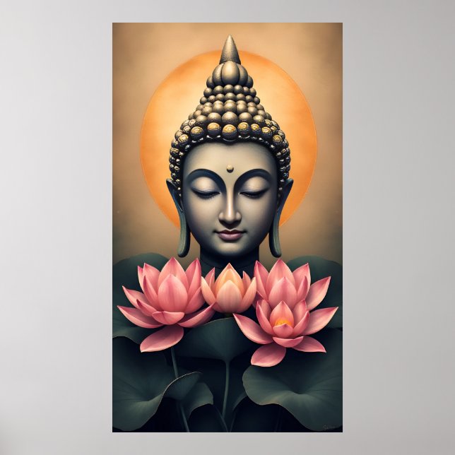 Affiche Bouddha Bouddhisme Zen Spiritualité Paix (Devant)
