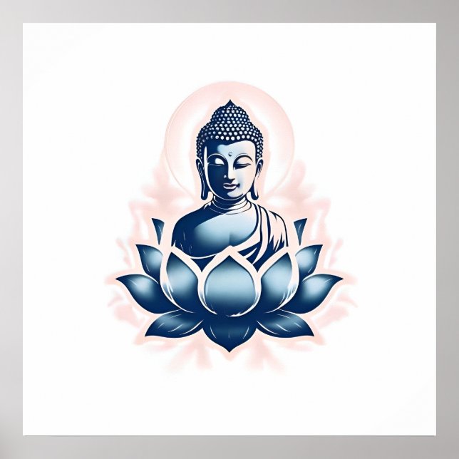 Affiche Bouddha Bouddhisme Zen Spiritualité Paix (Devant)