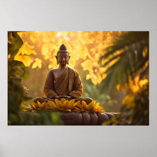 Affiche Bouddha calme nature paisible
