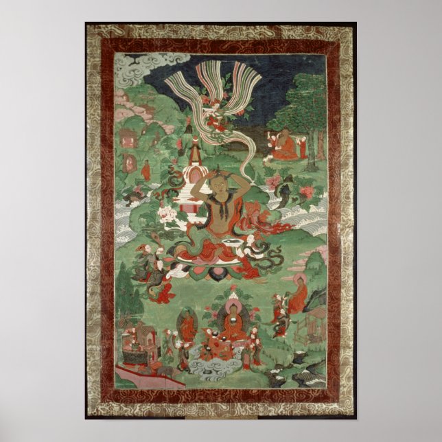 Affiche Bouddha coupant une touffe de cheveux (Devant)