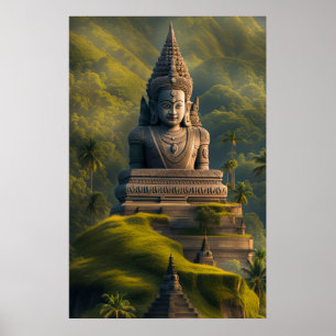 Affiche Bouddha de montagne indonésien