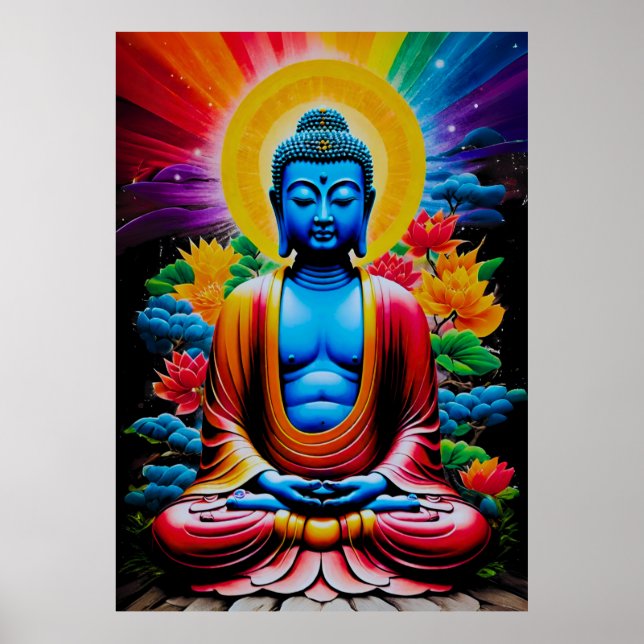Affiche Bouddha Éveil lumineux (Devant)