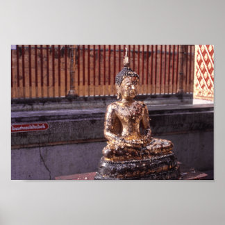 Affiche Bouddha Gold Leaf