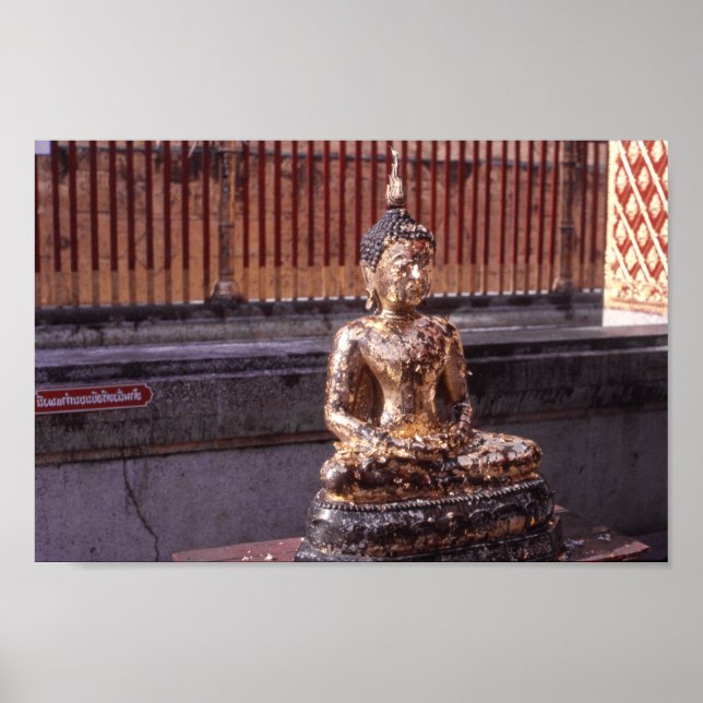 Affiche Bouddha Gold Leaf (Devant)